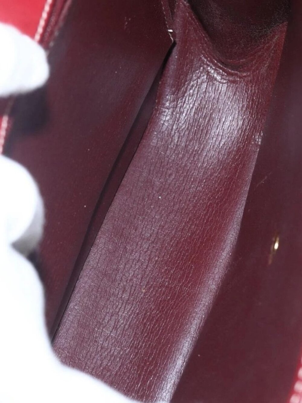 Christian Dior Hand Bag Leather 2way Red Gold Auth 159290 - Picture 11 of 16